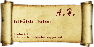 Alföldi Helén névjegykártya